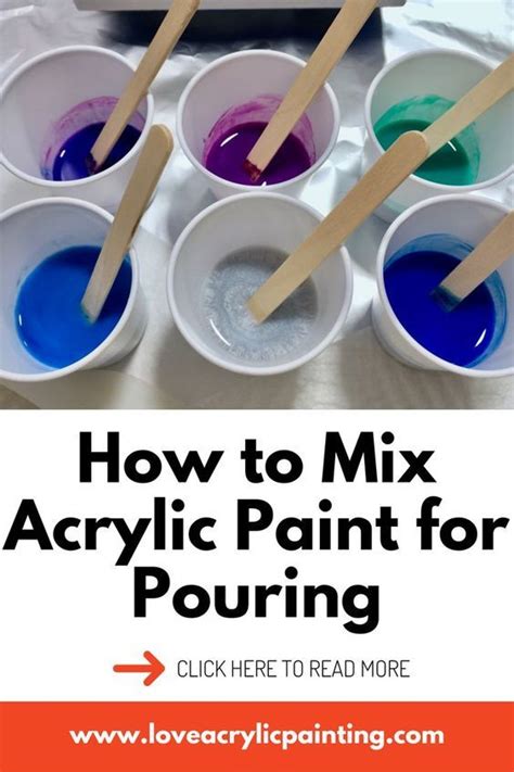 How to Mix Acrylic Paint for Pouring: Exploring the Art of Fluid Creativity