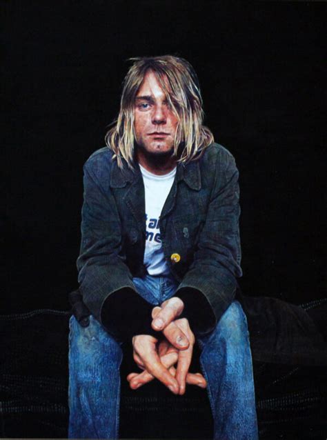 What did Kurt Cobain paint with, and how did his artistic choices reflect his inner turmoil?